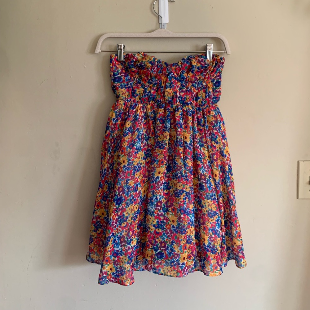 For Love & Lemons Floral Print Mini Dress